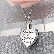 Load image into Gallery viewer, Month of URN Cremation Necklaces pendant for Ashes &quot;Always in My Heart&quot;
