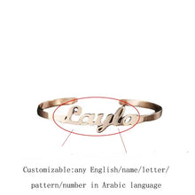 Load image into Gallery viewer, Custom Made 18K Gold Plated Sterling Silver Name Bracelet
