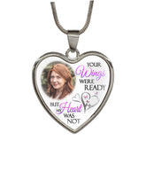 Load image into Gallery viewer, New Type Of Personalized wings were ready Memorial Heart Photo Necklace
