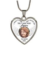 Load image into Gallery viewer, New Type Of Personalized With Me Memorial Heart Photo Necklace
